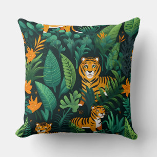 Almofada Roar & Explorar Botânica da Floresta Tropical
