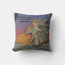 Almofada Roaring Lion Sunrise Papercut Throw Pillow