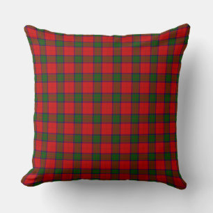 Almofada Robertson tartan xadrez verde vermelha