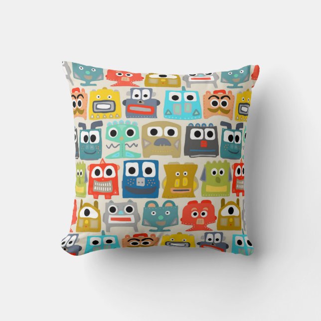 Almofada robôs bebês de verão (Frente)