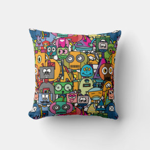 Almofada 🤖 Robôs coloridos