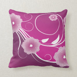 Almofada Rocha Floral Magenta Cor-de-Rosa
