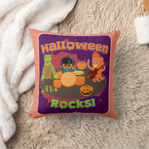 Almofada Rock This Halloween Outono - Banda de Cartoons