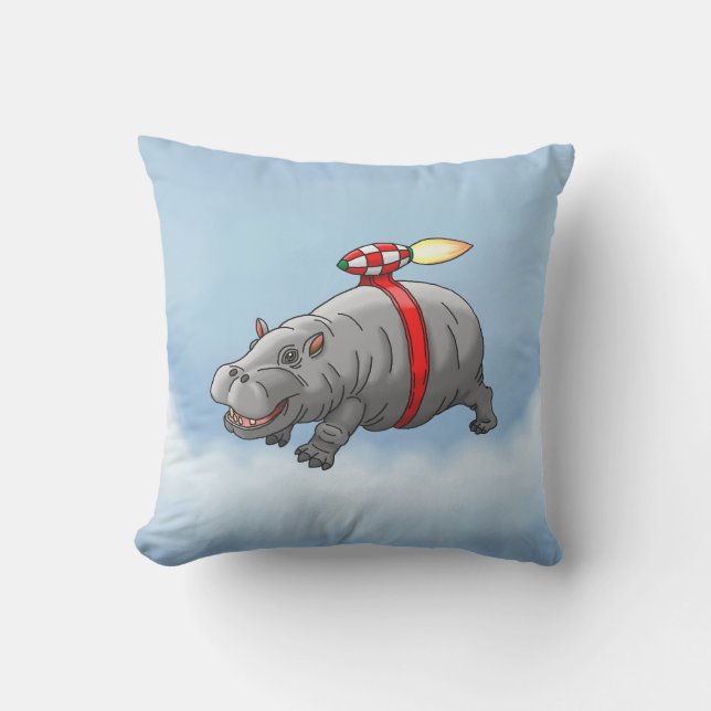 Almofada Rocket Hippo Birthday (Frente)