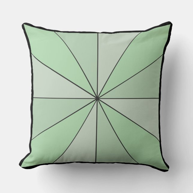 Almofada Roda colorida 2 em 1 preto verde (Frente)