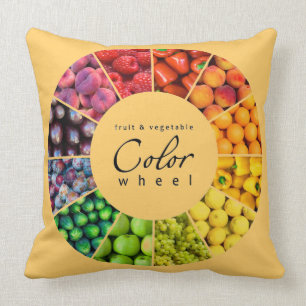 Almofada Roda de cor das frutas e legumes (12 cores)