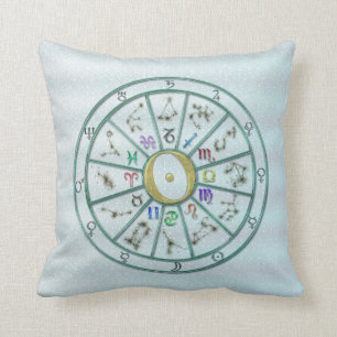 Almofada Roda do zodíaco da astrologia +presente