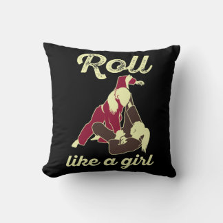 Almofada Roll Like a Girl Brasileira Jiu Jitsu BJJ