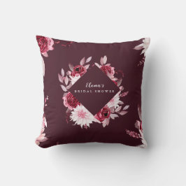 Almofada Romance de Outono Moldura Dourada Floral chá de no