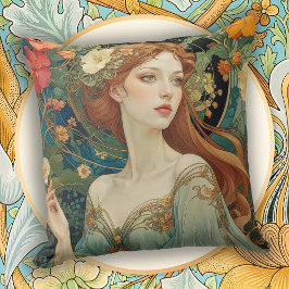 Almofada 	Romantic Art Nouveau Home Accent