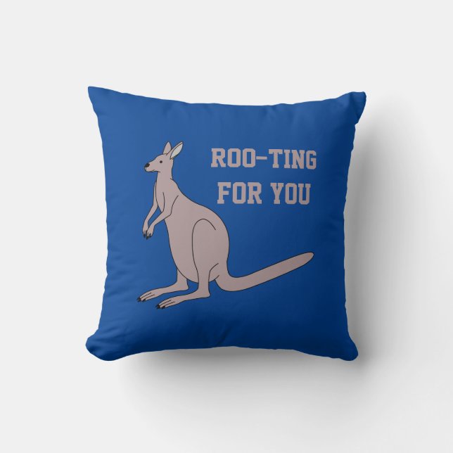 Almofada Roo Para Você Bonita Aussie Funny Kangaroo Pun (Frente)