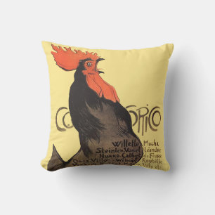 Almofada Rooster Steinlen Cocorico Arte Francesa