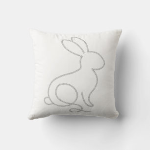 Almofada Rope Bunny Rabbit Design Moderno Minimalista