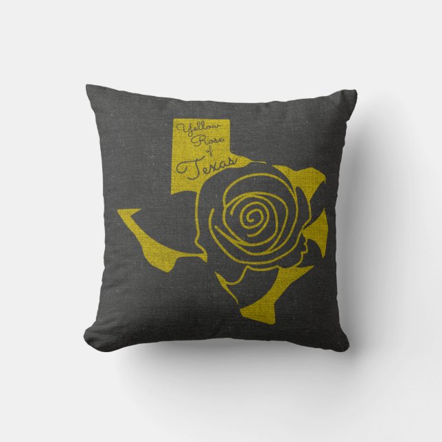 Almofada Rosa amarelo de Texas (Frente)