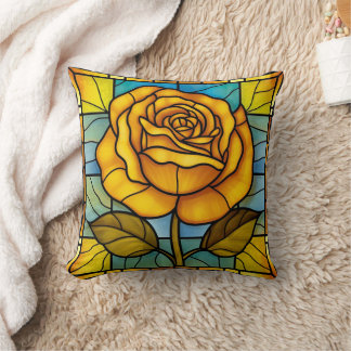 Almofada Rosa Amarelo de Vidro Estreita