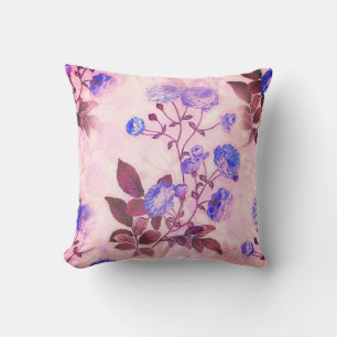 Almofada Rosa bonito com Impressão Floral Puro