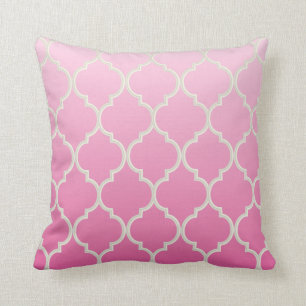 Almofada Rosa bonito do teste padrão de Quatrefoil