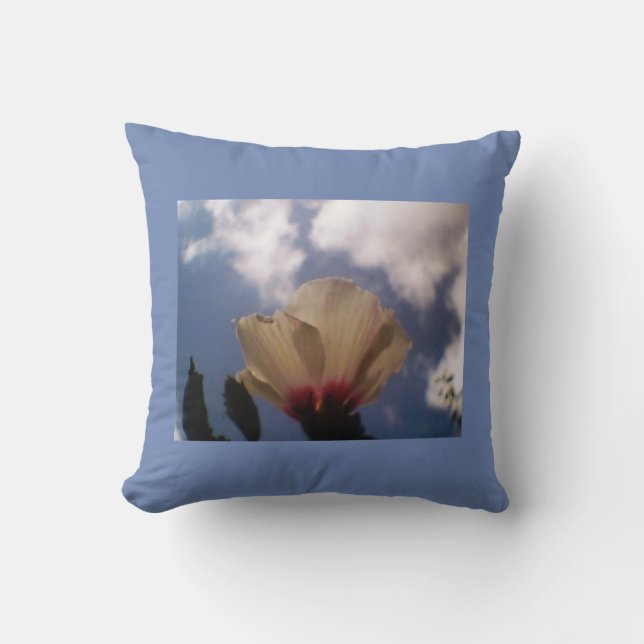 Almofada Rosa branca azul-céu (Frente)