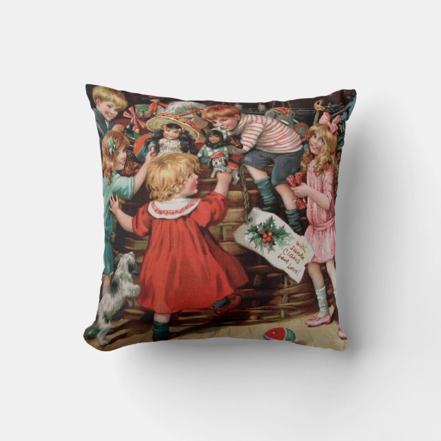 Almofada Rosa C. Petherick: A cesta do Natal (Frente)