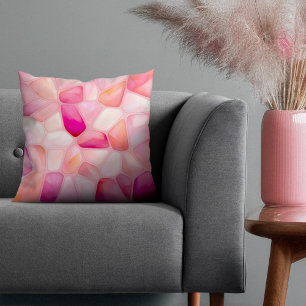 Almofada Rosa Cherry Blossom e Peach Watercolor