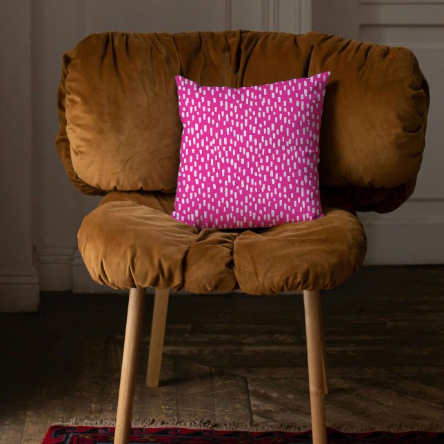 Almofada Rosa Cintilante Brilhante (Pink Dashingly Bright Throw Pillow)