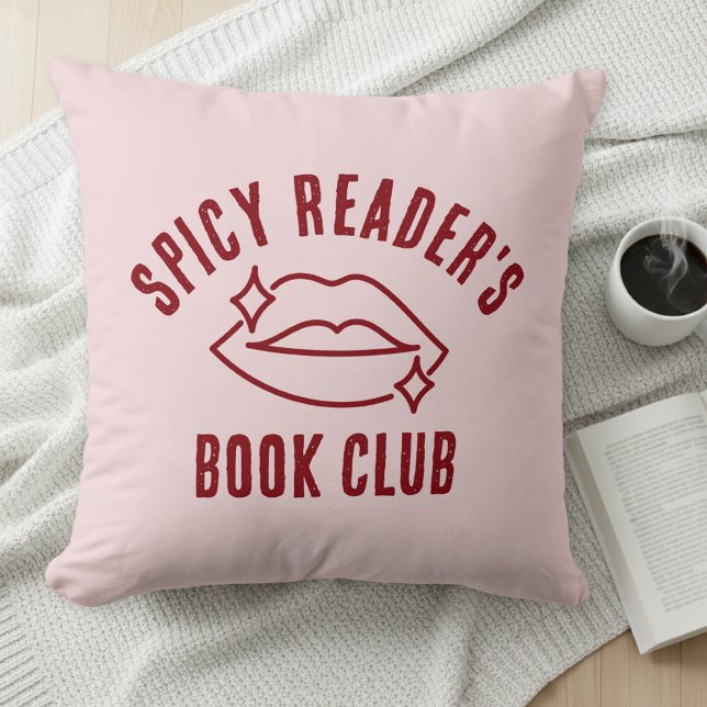 Almofada Rosa Clube do Livro Leitora Picante (Criador carregado)