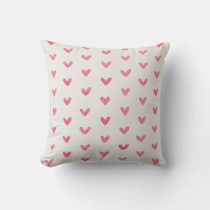 Almofada Rosa cor-de-rosa com coração branco