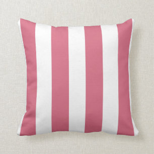 Almofada Rosa cor-de-rosa e branco riscado