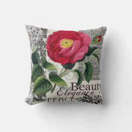 Almofada Rosa Damasco Bonito Antígua Floral