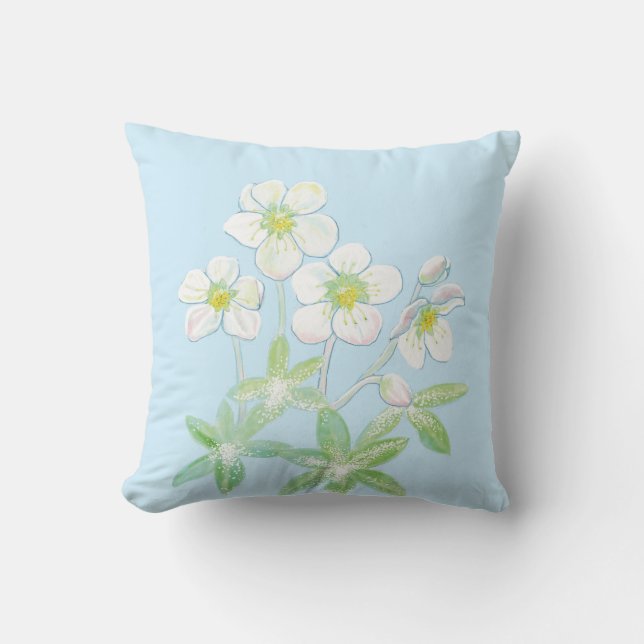 Almofada Rosa de Natal, Helleborus niger (Frente)