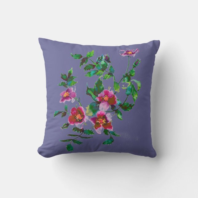 Almofada Rosa de Vintage - lavanda (Frente)