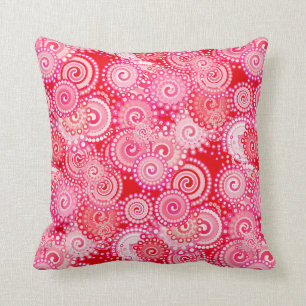 Almofada Rosa do teste padrão do redemoinho do Fractal, o