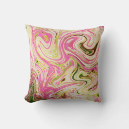 Almofada rosa, dourado, rosa, branco, arte, elegante, padrã