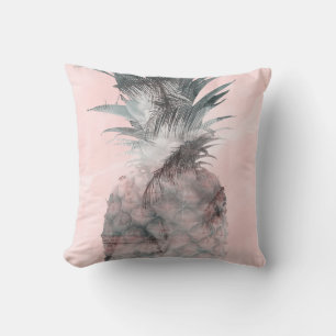 Almofada Rosa Dourado Rosa Tropical Verão Abacaxi Glam