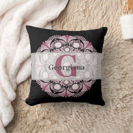 Almofada Rosa Dusky Personalizado Boho Floral Dot Mandala