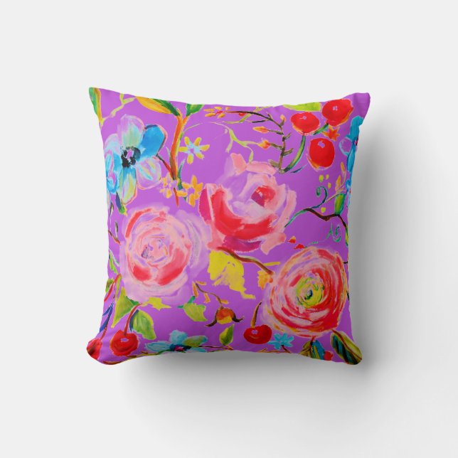 Almofada Rosa e Cherry Purple personalizáveis (Frente)