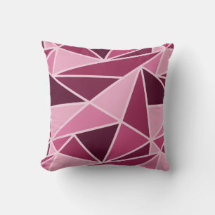 Almofada Rosa Geométrico Moderno Escuro, Rosas claro