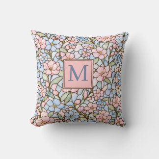 Almofada Rosa Pastel e Azul Vidro Personalizado 