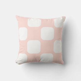 Almofada Rosa Pastel Macio e Design de Padrão Quadrado Bran