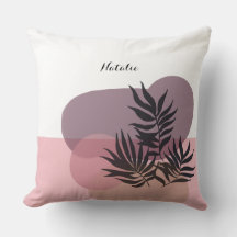 Rosa Pastel Suave Abstrato Tropical