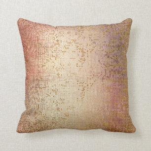 Almofada Rosa Pó Dourado Glam Pincel Sequin Metálico