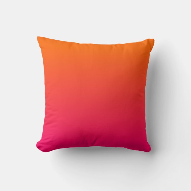 Almofada Rosa Quente e Ombre Laranja (Frente)