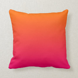 Almofada Rosa Quente e Ombre Laranja