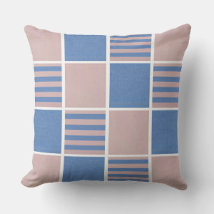 Almofada Rosa Rosa e Serenity Baby Blue Squares