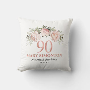 Almofada Rosa Rosa Rosa Rosa Dourada, Rosa Floral, 90, Aniv