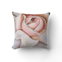 Rosa rosa suave em aquarela por Jodi Mahaffey