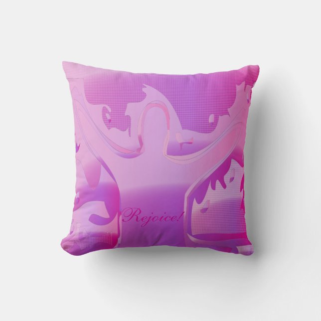Almofada Rosa & roxo para o travesseiro decorativo (Frente)