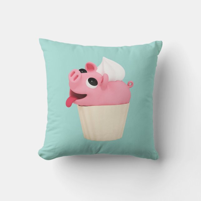 Almofada Rosa the Pig Cup Cake (Frente)