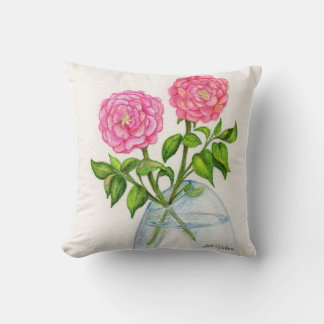 Almofada Rosa Travesseiro decorativo Floral