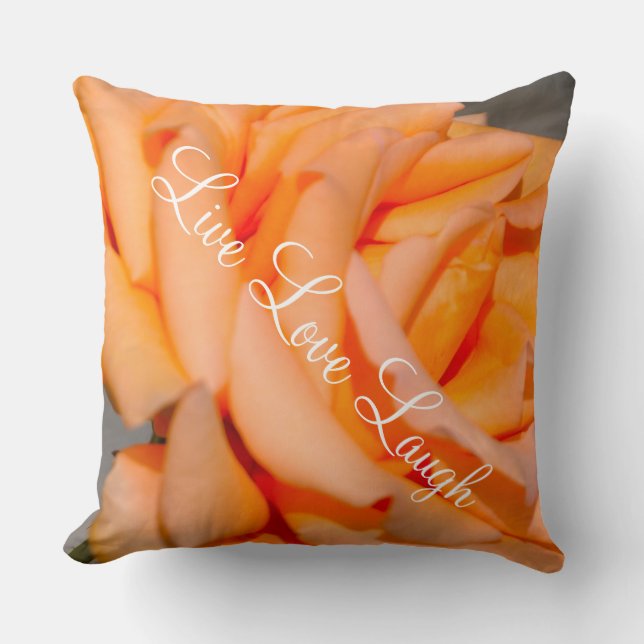 Almofada Rosa travesseiro decorativo/Pêssego (Frente)